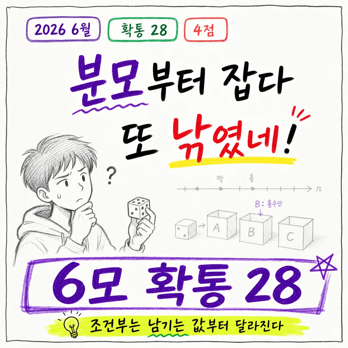 2026학년도 6월 모의평가 수학 확률과 통계 28번 문제 이미지