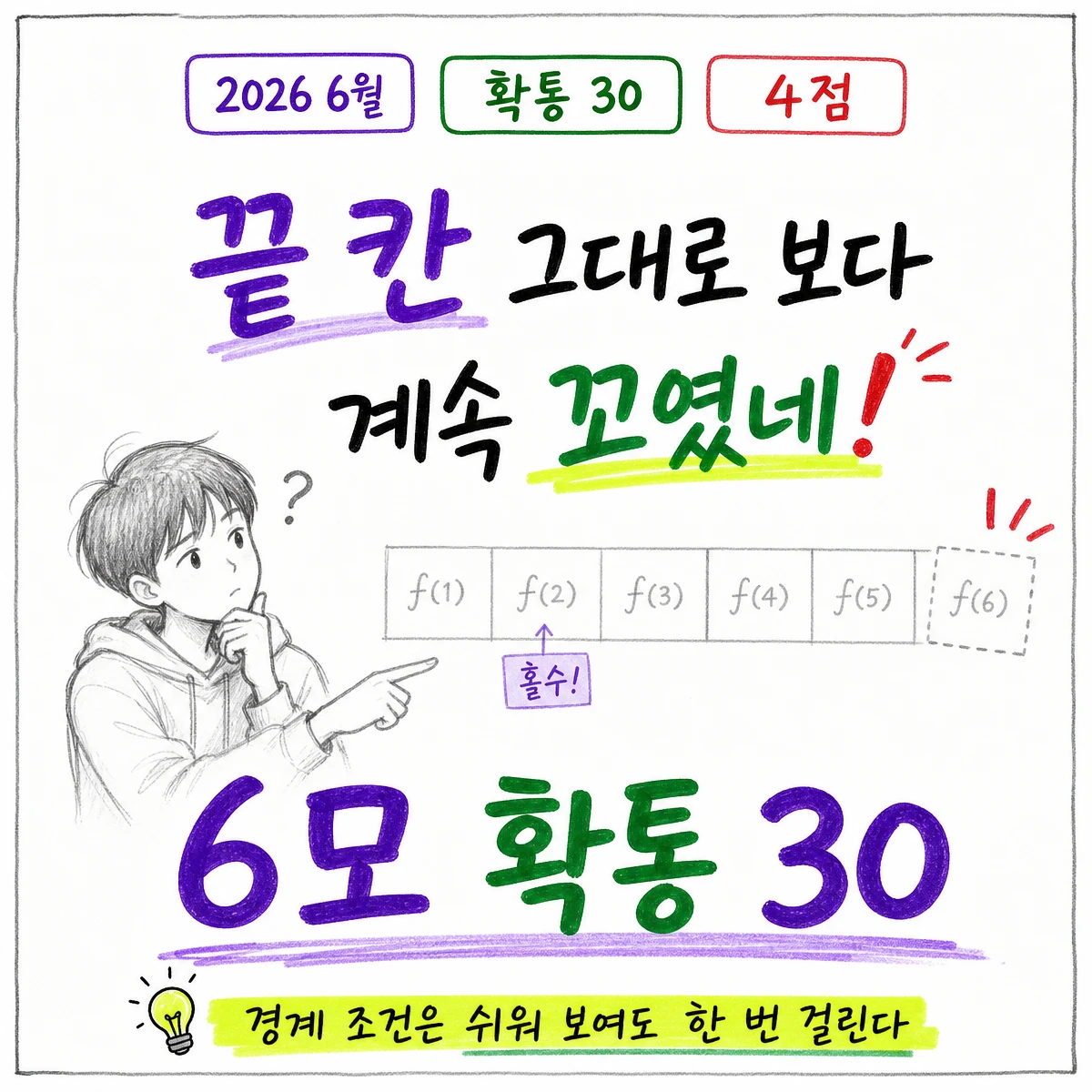 2026학년도 6월 모의평가 수학 확률과 통계 30번 문제 이미지