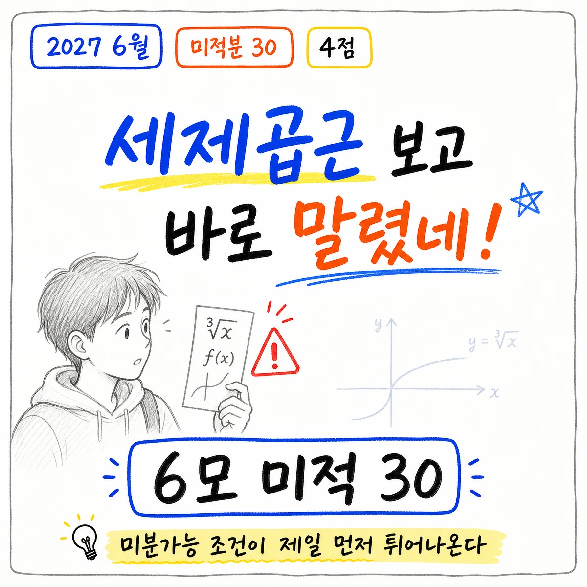 2027학년도 6월 모의고사 수학 미적분 30번 문제 이미지